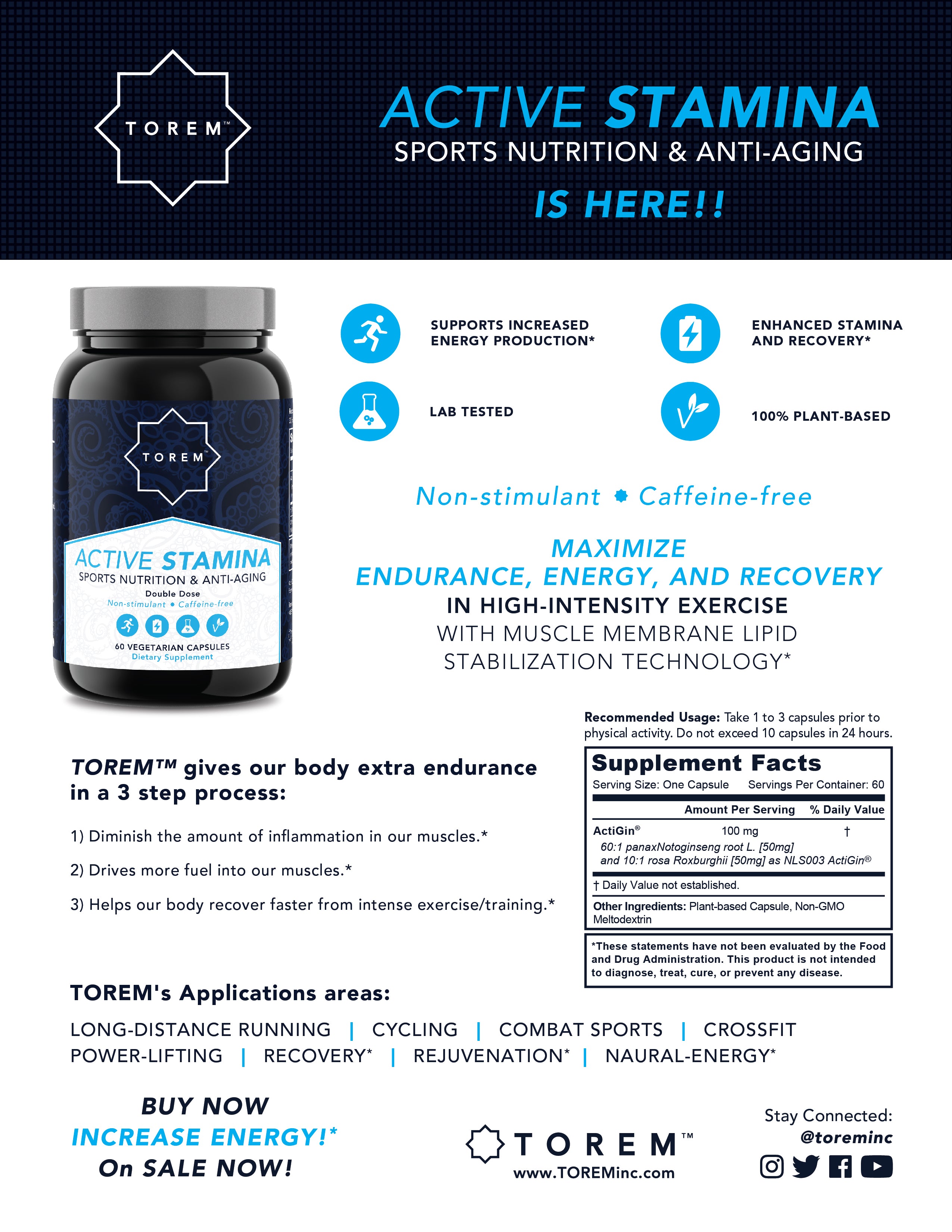 Active STAMINA: Endurance & Recovery Adaptogens